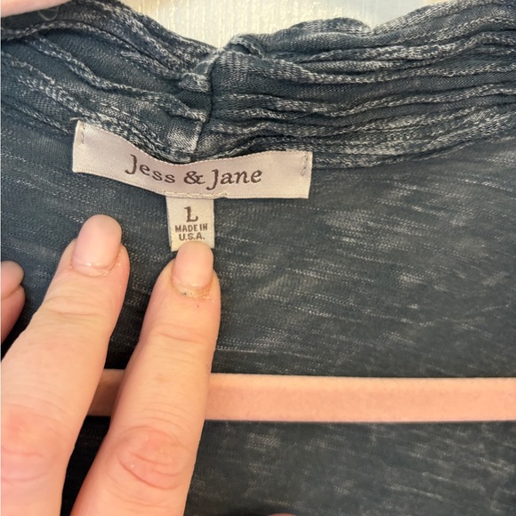 Jess & Jane Lag n’ Look Gray Kimino Women’s Large Style #M57-000 Bohemian - Picture 3 of 7